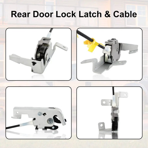 Ford F150 Left Side Door Rear Lock Latch Actuator Cable Assembly Set Upper And Lower For 2004 2008 Extended Cab Direct Replacement