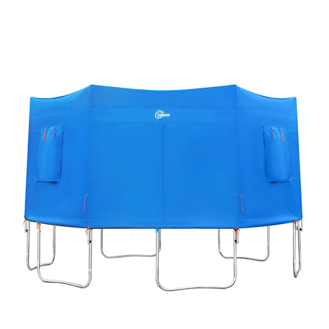 14-Foot Trampoline Tent Cover For Six Straight-Pole Round Trampoline, Tent Only, Front Zip Entry, Three Screened Windows visible