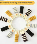 Four Pack High Elastic Chair Leg Socks Durable Double Layer Elastic Woven Fabric Non Slip Noise Reducing Furniture Leg Covers