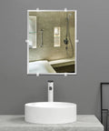 Pretty Slick Mirror Holder Clips With Screws For Effortless Frame And Cabinet Door Mounting Includes Thirty Clear Plastic Hanging Hardware Sets For Quick Wall Glass Install Jobs, displaying mirror mounted in a modern bathroom.