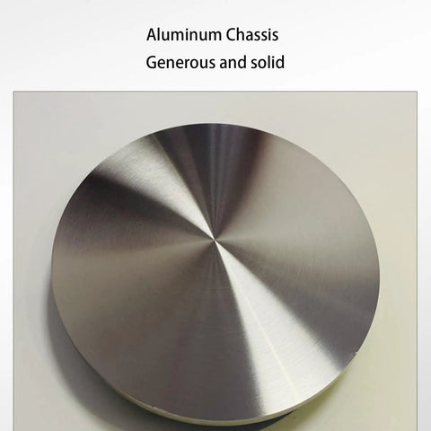Aluminum base of Heavy Duty Tempered Glass Lazy Susan Turntable For Dining Table With 360 Degree Rotation Hygienic Easy Clean Surface