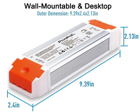 60W Dimmable LED Driver For 12V Strip Lights And Modules, Easy Install No Fuss, Smooth Flicker Free Dimming, Works With Lutron And Leviton Switches, Converts 120V AC To 12V DC, Triac ELV MLV Compatible Power Supply For Home Or Bar Ambience., wall-mountable LED driver, 9.39 x 2.4 x 2.13 in, silver aluminum