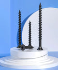 Coarse-Thread Black Drywall Screws 6 X 1-1/2 Inch on display, showing sharp-point and Phillips drive design, ideal for drywall and wood projects.