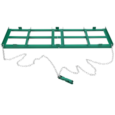 Heavy Duty Lawn Leveler Rake With 72 Inch By 10 Inch Size And 180 Degree Rotating Long Handle, Landscape Rake with 4ft Chain