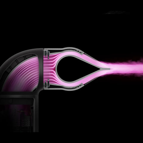 Pink airflow illustration through Blade Concentrator For Airwrap Styling Tool With Focused Airflow To Style One Section At A Time Without Disturbing The Rest Pro Grade And Compatible With All Airwrap Generations.