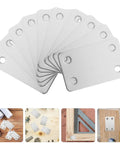 Stainless Steel Flat Corner Braces 20 Piece Set With Screws For Wood Quick Install Mending Plates Holes Silver display