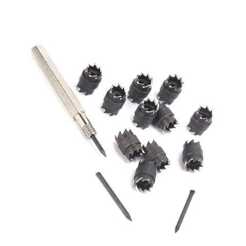 Spot Weld Cutter Set 13 Piece Double Sided 3/8 Inch Kit for Electric Drill Pro Grade Weld Removal perfect for stainless steel