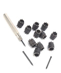 13 Piece Pro Grade Spot Weld Cutter Set Three Eighths Inch Double Sided Spot Drill Tool For Electric Drill Remover Kit components