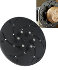 No-Nonsense 300mm Black Wood Lathe Chuck With Reinforced Alloy Body For Straight Spins And Rock-Solid Clamping Force On Bowl Turning Tasks, close-up view with detailed grip.
