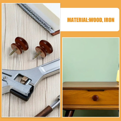 10 Pack Rock Solid Round Wooden Cabinet Knobs Featuring Natural Grain And Smooth Grip Single Hole Furniture Drawer Pulls For Kitchen Cupboard Refresh And Wardrobe Doors Top Notch Hardware on wooden table.