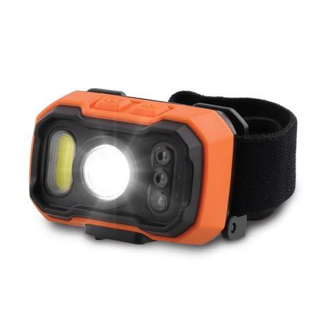 Rechargeable LED Headlamp With Wave Sensor Two Pack Ultra Bright 1000 Lumens Dual Beam Spotlight And COB Flood 7 Modes Including Red Light
