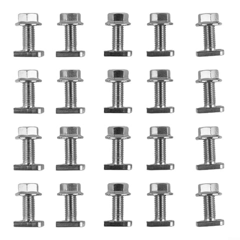 M8 Hammer Head Solar Screws Built From Top Shelf 304 Stainless Steel For Rock Solid Panel Mounting and Heavy Duty Rack Fastening with clean burr free grip displayed in a grid layout.