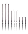 9 Pack One Quarter Inch Hex Shank Long Magnetic Square Head Screwdriver Bits Set for Pocket Hole Jigs SQ2 Two Inch, Four Inch, and Six Inch Long Bits Durable S2 Steel
