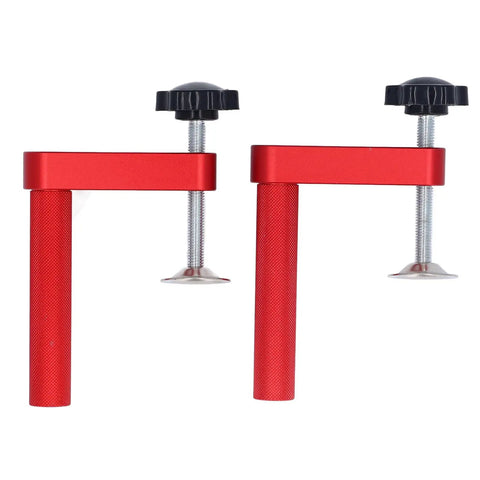 Two Pack 19mm Aluminum Alloy Bench Dog Clamps With Adjustable Height And Rubber Pad for Woodworking Projects