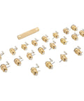Pro Grade Brass Watch Winder Set For Precision Mainspring Winding, 20 Included, Workshop Ready Tool Kit For Watchmakers And Horology Shops