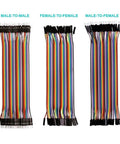 Mega Jumper Wires Kit For Arduino ESP32 ESP8266 And Raspberry Pi With 185 Piece Set Including different connector types.