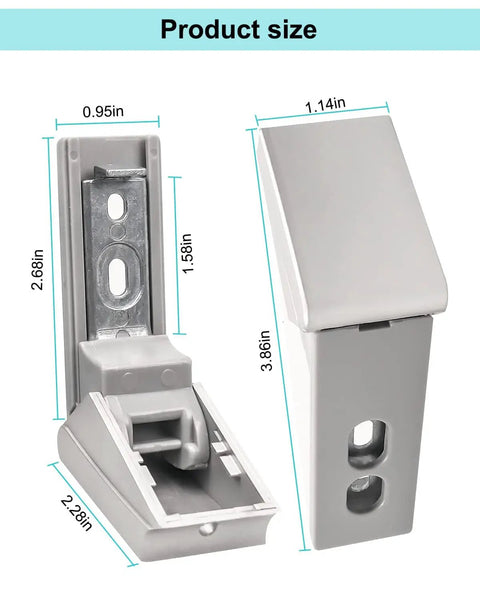 Stainless steel fridge door hinge replacement kit for Liebherr freezers, compatible with models Cbnes385622z and more, dimensions shown