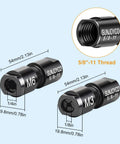 Angle Grinder To Die Grinder Adapter Kit with 5/8"-11 thread, showing two adapters for 1/8" and 1/4" shanks.