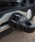 Black AWS Aluminum Winch Shackle for safer, stronger off-road recovery, fits synthetic rope and half-inch wire cable