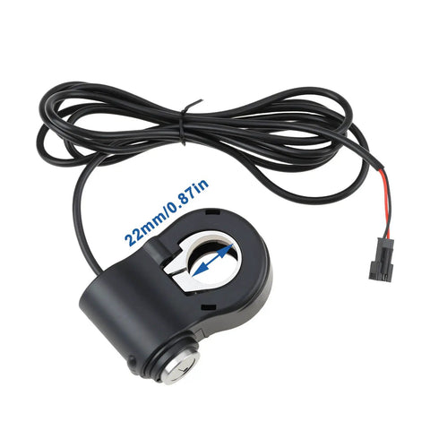 24V-72V E Bike Ignition Switch With 2 Keys And 2 Pin SM Connector For Handlebar Twist Throttle, Rugged Plastic And Metal Build, 1.5 Meter Wire, Easy No Fuss Secure Start For Your Electric Bicycle