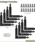 8 Pcs Flat Corner Braces For 5 Inch L Shape Right Angle Brackets With 32 Screws package contents