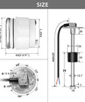 Product dimensions for Stainless Steel Boat Fuel Sender Unit With Water Level Sensor And Gauge 6 Inch Tank Sending Unit.