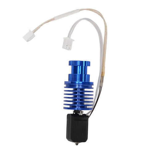 Upgraded V6 Hot End Kit With 0.4mm Nozzle And 60W Ceramic Heater For Ender 3 Pro V2 Prusa i3 MK3S MK3 MK2S 3D Printer Parts Durable Wear Resistant Steel Nozzle Compatible 1.75mm Filament blue 3D printer hot end with wiring