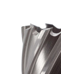 Annular cutter teeth close-up with polished steel finish.
