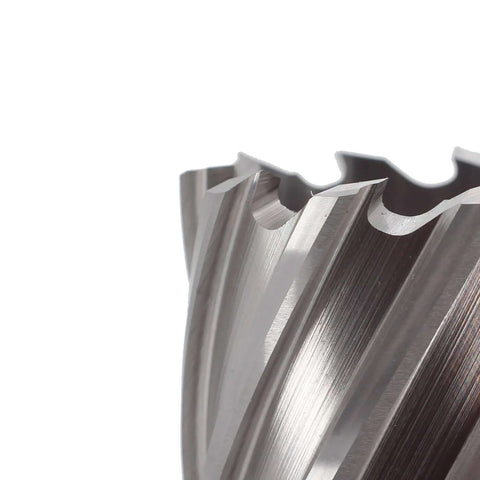 Annular cutter teeth close-up with polished steel finish.