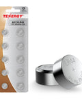 10 Pack Of Lr44 Button Cell Batteries 1.5 Volt Ag13 Equivalents For Watches Laser Pointers And Small Electronics That Bring Dope Runtime To Your Everyday Carry Gadgets Today, showing blister pack and loose batteries.