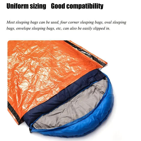 Emergency Sleeping Bag Portable Thermal Bivy Sack Waterproof Lightweight Survival Gear One Pack For Emergencies Camping