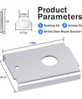 4-Pack Bi-Fold Door Pivot Repair Kit - Dimensions and Components of Stainless Steel Brackets for 1-3/8 Inch Doors