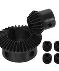 Tapered Bevel Gears Set Module 1 Ratio 1:2 With 20T And 40T Gears Hardened Steel Straight Bevel Gears For 90 Degree Steering Motor Applications
