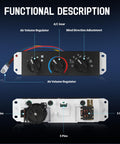 Front and back view of AC Heater Control Panel With Blower Motor Switch For 1999 2000 2001 2002 2003 2004 Jeep Wrangler TJ Right Hand Drive Climate Control Replacement 55037473AB BL101 HS373.