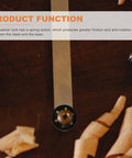 Close-up of Carbon Steel Bearing Clamping Ring 1.02 Inch, blackened finish showing washer and shaving curls on wooden surface.