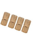Slick 4 Pack Hidden Brass Barrel Hinges For Cabinets, Concealed 180 Degree Opening, 12mm Fit, Durable Polished Brass Hardware
