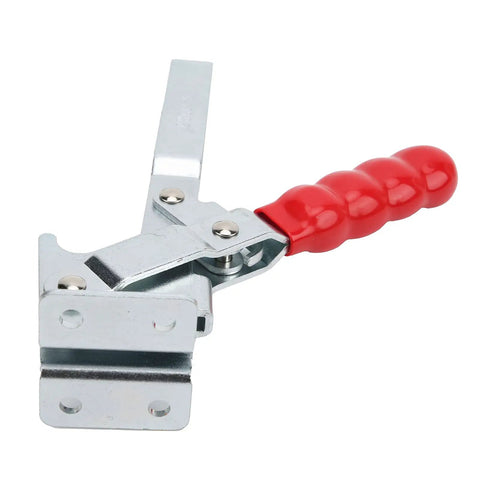 Workhorse Welding Toggle Clamp Downstroke Fixture With 182Kg Holding Force Galvanized Vertical Clamp For Rock Solid Workholding; red handle