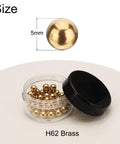 50 Pcs 5 Mm H62 Brass Bearing Balls Set G200 Precision Balls For Bearings Wear Resistant Corrosion Resistant Brass Balls With Smooth Finish Ideal For DIY Projects Robotics And Model Gearboxes in a container