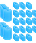 20 Pcs Rubber Drawer Track Stops With Silent Glide For Easy DIY Installation Blue Drawer End Stoppers