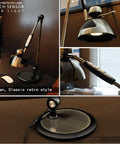 LED Desk Lamp With Metal Swing Arm, 1500 Lumens, Vintage Industrial Reading Light With Gesture Control in home office setting
