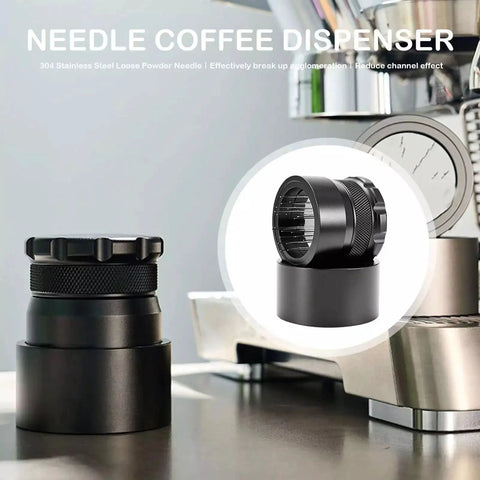 Premium Needle Coffee Tamper And Espresso Grounds Distributor Stirrer Tool, stainless steel, designed for leveling espresso grounds.