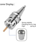 Precision ER11 ER16 ER20 ER25 ER32 Elastic Collet Chuck Set For CNC Engraving Machines With safe slip resistant clamping, featuring high stability.