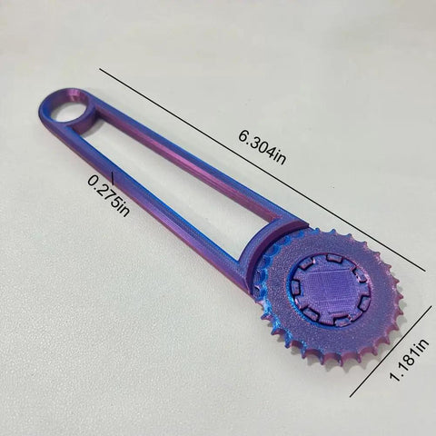 Slick Center Punch Tool With Ergonomic Grip For Dead Center Hole Marking And Quick Cardstock Punching Abs Plastic Build Delivers No Fuss Reliability And Smooth Operation Perfect For Diy Crafters Who Want Killer Precision Without The Headache Purple, featuring a purple ABS plastic design and precise measurements.