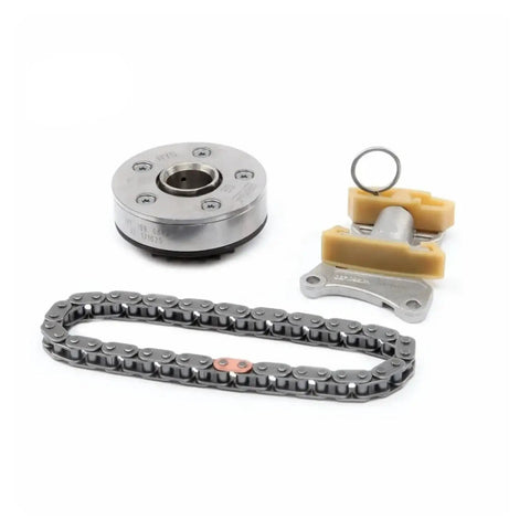 Solid Timing Chain Set With Camshaft Adjuster Kit For 2.0 Fsi Tfsi Engines Fits A4 A6 And Compatible VW Skoda Seat Cars To Beat Stretching Issues. steel chain and cam adjuster kit