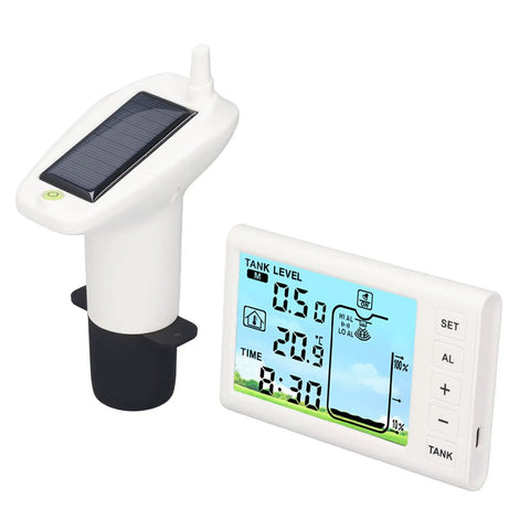 Liquid Level Sensor For Water Tanks With Temperature Monitoring And Automatic Control, Cordless Depth Meter For Home Use