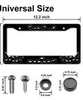 Dope Aluminum Anime Soot Sprites License Plate Frame for Cars Cute Car Accessory for Women and Men Standard US Size