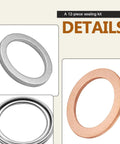 12 Pack Transfer And Differential Case Drain Plug Crush Washer Gasket Kit For Toyota And Lexus Trucks And SUVs All In One Replacement For 4Runner Tundra Land Cruiser Tacoma FJ RAV4 Highlander, showing steel, aluminum, and copper gaskets.