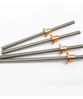 Premium T20 Trapezoidal Lead Screw Kit With Corrosion Resistant Brass Nut For Slick Linear Motion On CNC Routers And 3D Printers Heavy Duty 1000Mm Long 8Mm Pitch Built Tough For Every Rig Up Project with four lead screws.