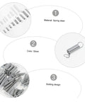 Heavy Duty Compression And Extension Spring Assortment Kit With Storage Box, 200 Pcs Small Springs Set For Auto Electronics Repair and Appliance Fixes, silver spring steel