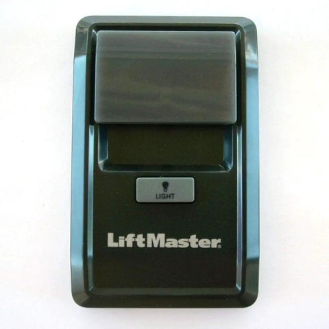 Multi-Function Garage Door Opener Control Panel With Yellow Learn Button featuring LiftMaster logo and light button.